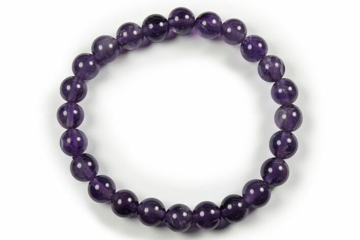 Amethyst Stone Bracelet - Elastic Band - Photo 1